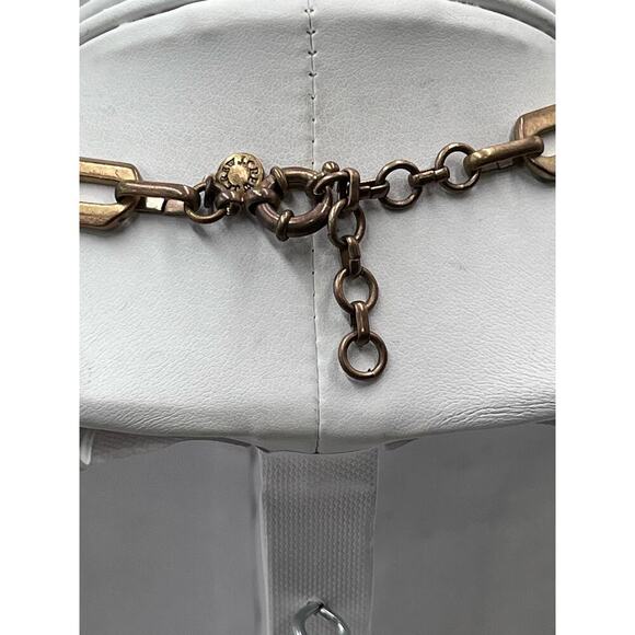 J. Crew Gold Tone Pave Geometric Triangle Glass Stone Necklace Mixed Metal - Picture 7 of 11